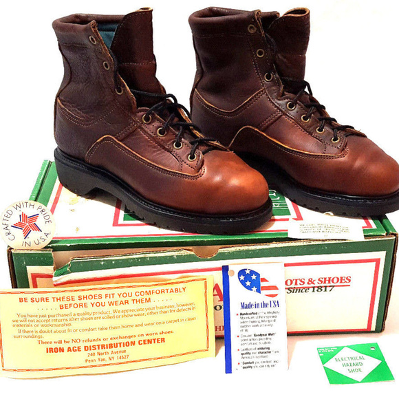 vintage iron age boots